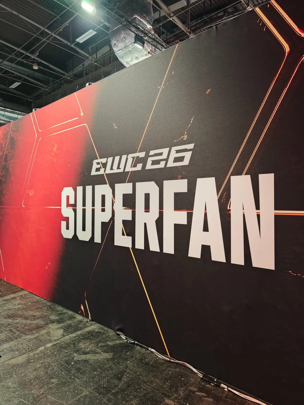 The EWC26 Superfan wall inside Hall 1